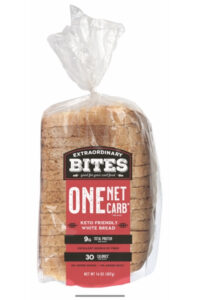 A bag of extraordinary bits keto friendly white bread.