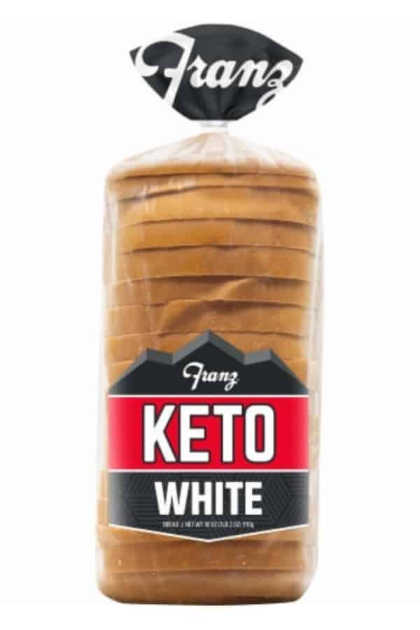 A bag of Franz keto white bread.