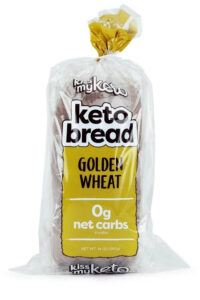 A bag of kiss my keto golden wheat bread.