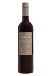 A bottle of Avaline red wine.