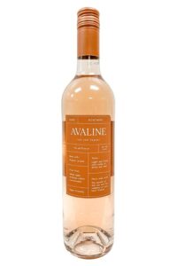 A bottle of Avaline rose wine.