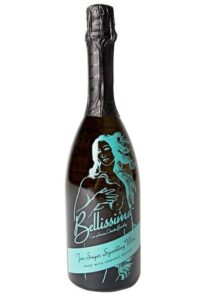 A bottle of Bellissima zero Sugar sparkling Wine.