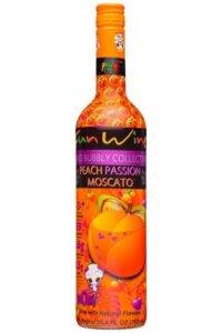 A bottle of fun wine peach passion Moscato.