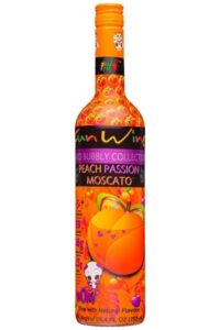 A bottle of fun wine peach passion Moscato.