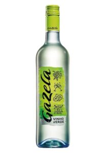 A bottle of Gazela vinho verde.