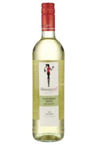 A bottle of skinny girl California white wine.