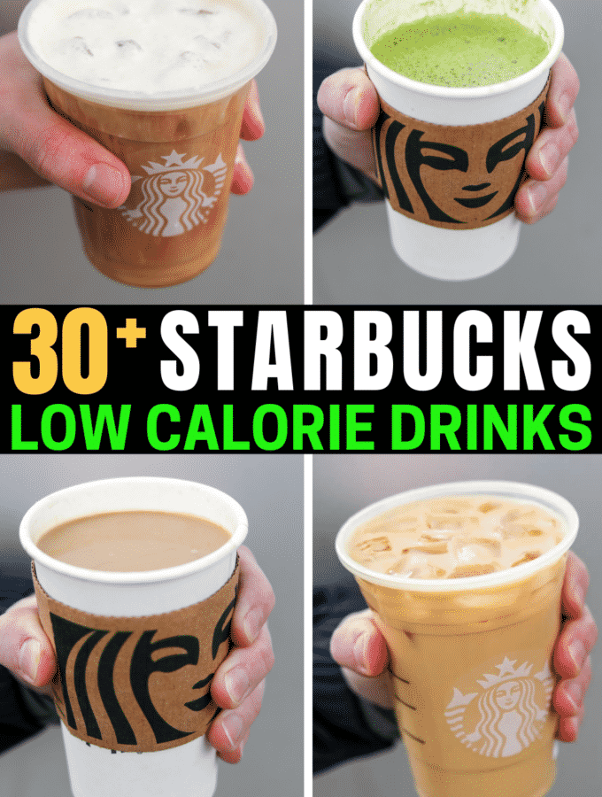 A compilation of Starbucks drinks.