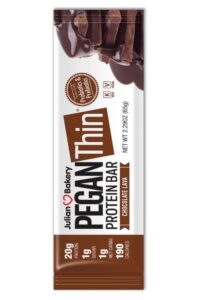 Pagan thin chocolate lava protein bar.