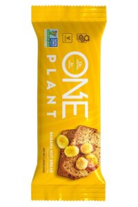 One plant banana nut bread protein bar.