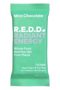 R.E.D.D radiant energy mint chip protein bar.