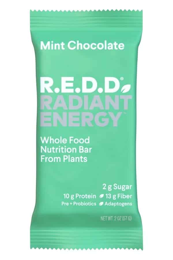 R.E.D.D radiant energy mint chip protein bar.