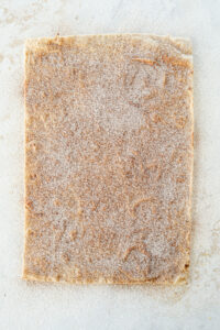 Lavash bread that has been coated in cinnamon "sugar".