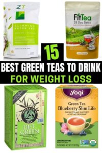 A compilation of four of the best green teas for weight loss.