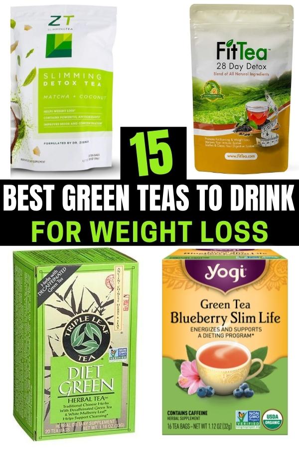 A compilation of four of the best green teas for weight loss.