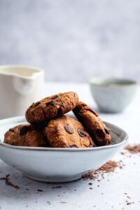 protein cookies in a bowl.