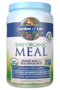 Garden of life raw Organic meal replacement shake protein powder..