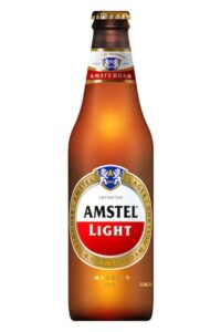 A bottle of Amstel Light.