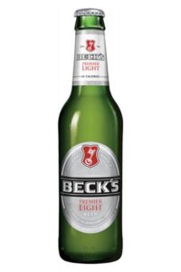 A bottle of Beck's Premier light.