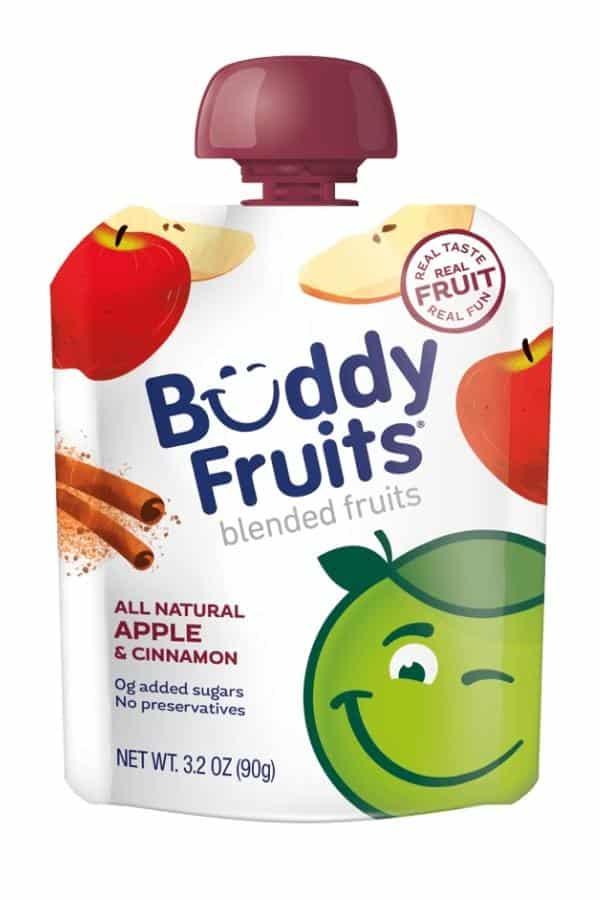 A pouch of Buddy fruits apple sauce.
