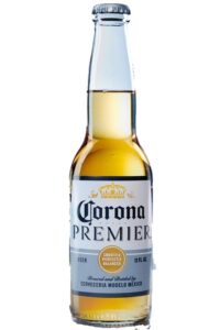 A bottle of Corona Premier.