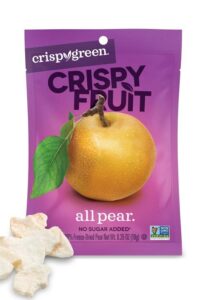 A pack of Crispy Green crispy fruit.