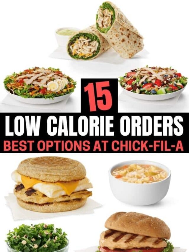 A compilation of Low calorie chick fil a options.