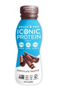 A bottle of Iconic protein drink.