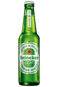 A bottle of Heineken Light.