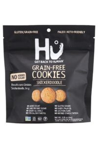 A bag of Hu grain-free snickerdoodle cookies.