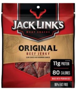 A pack of Jack Links original beef jerky.