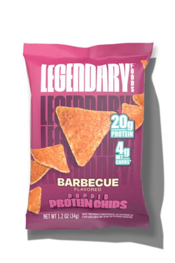 A bag of legendary barbecue protein chips.