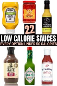 A compilation of low calorie sauces.