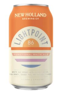 A can of New Holland brewing light point functional white ale.