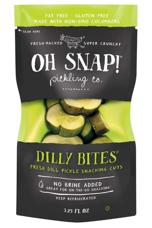 A bag of Oh Snap! Dilly Bites.