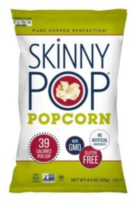 A bag of Skinny Pop popcorn.