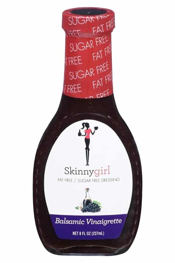 A bottle of Skinnygirl balsamic vinaigrette.