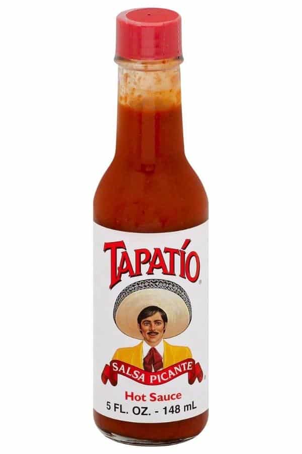 A bottle of Taptio hot sauce.