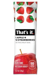 A that's it apple and strawberry bar.