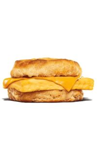 An egg and cheese between a biscuit.