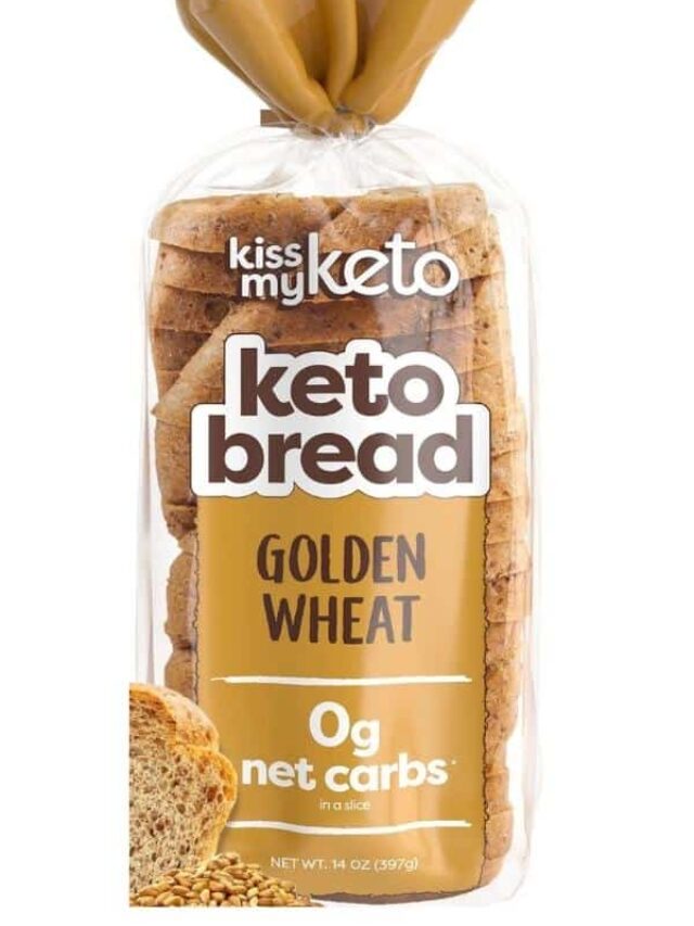 A bag of kiss my keto keto bread golden wheat.