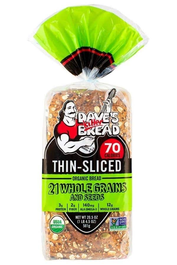 A bag of Dave's killer bread.