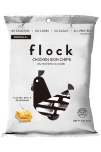 A bag of black chicken skin chips.