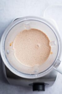 Mass gainer shake in a blender.