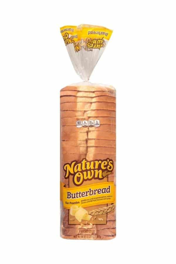 A bag of Natures own butter bread.