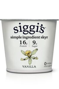 A container of Siggi's simple ingredient skyr.