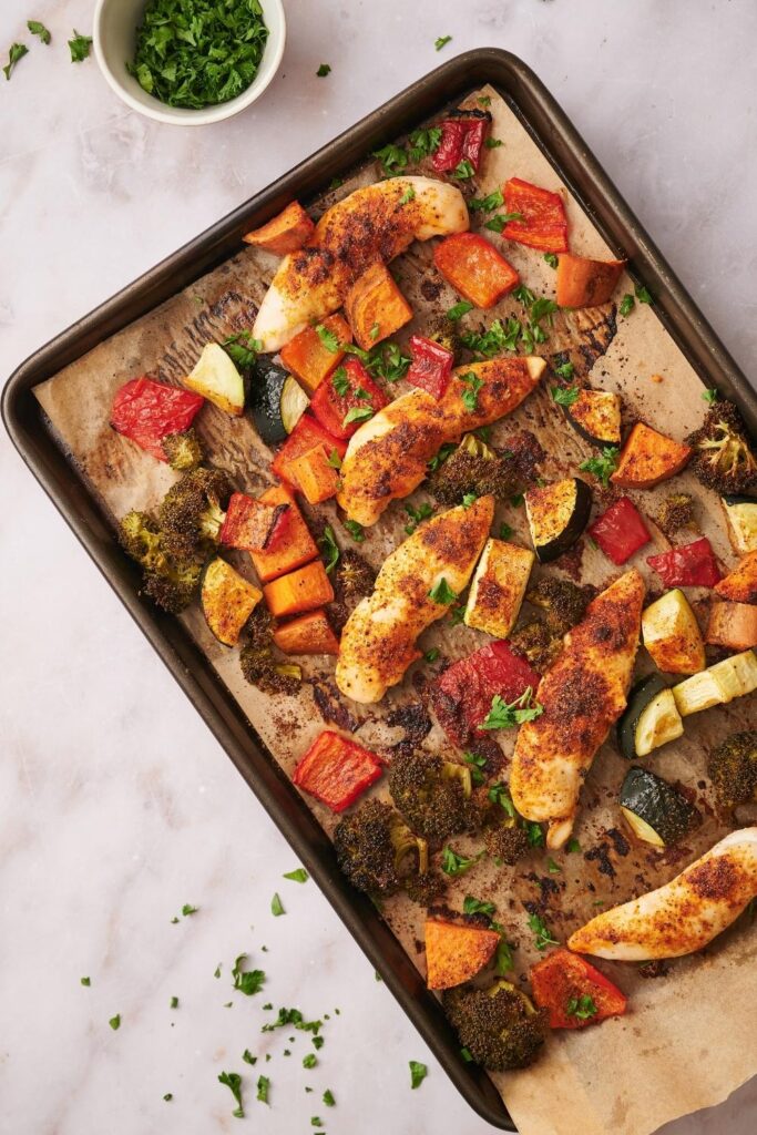 How To Cook Chicken Tenderloins With Roasted Veggies Perfectly