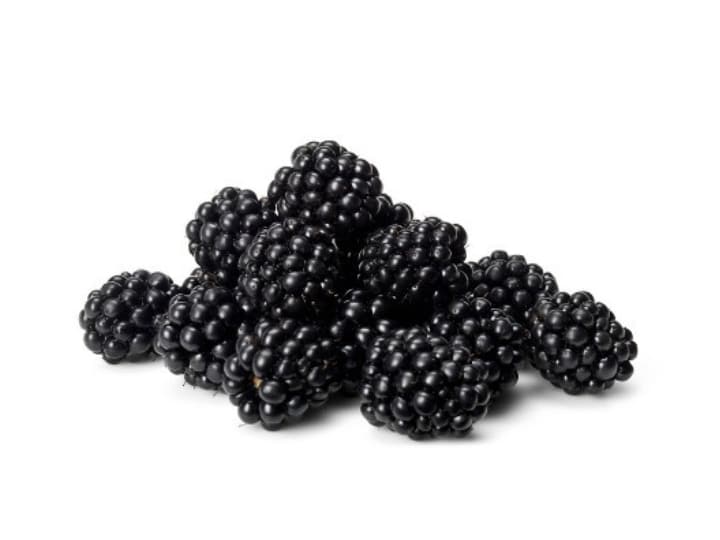 A bunch of blackberries.