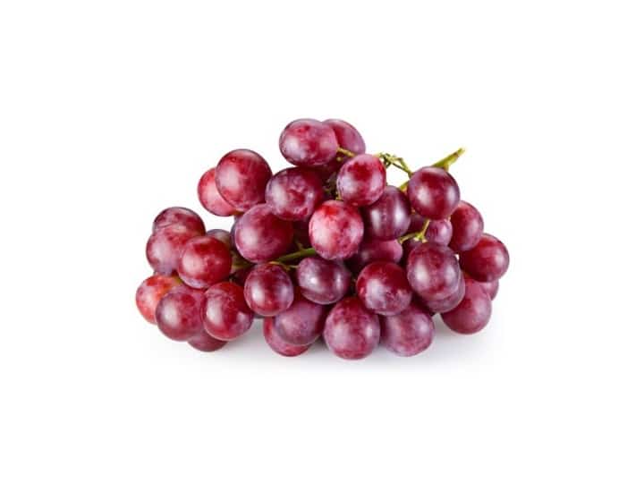 A bundle of red grapes.