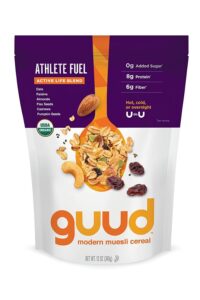 A bag of guud modern muesli cereal.