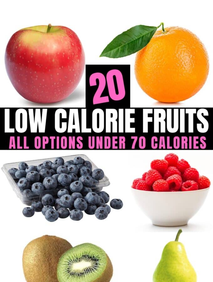 A compilation of low calorie fruit options.